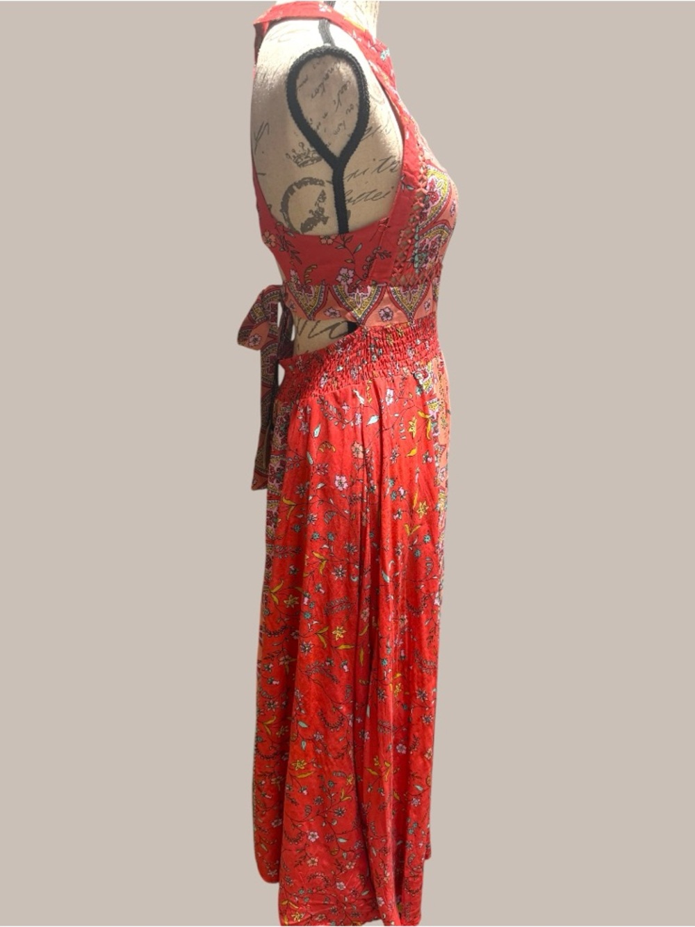 JAASE ENDLESS SUMMER MAXI DRESS IN RED PRINT Size M - Picture 3 of 6